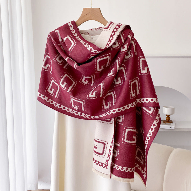 Warm Cashmere-like Thick Shawl Long Wild Scarf