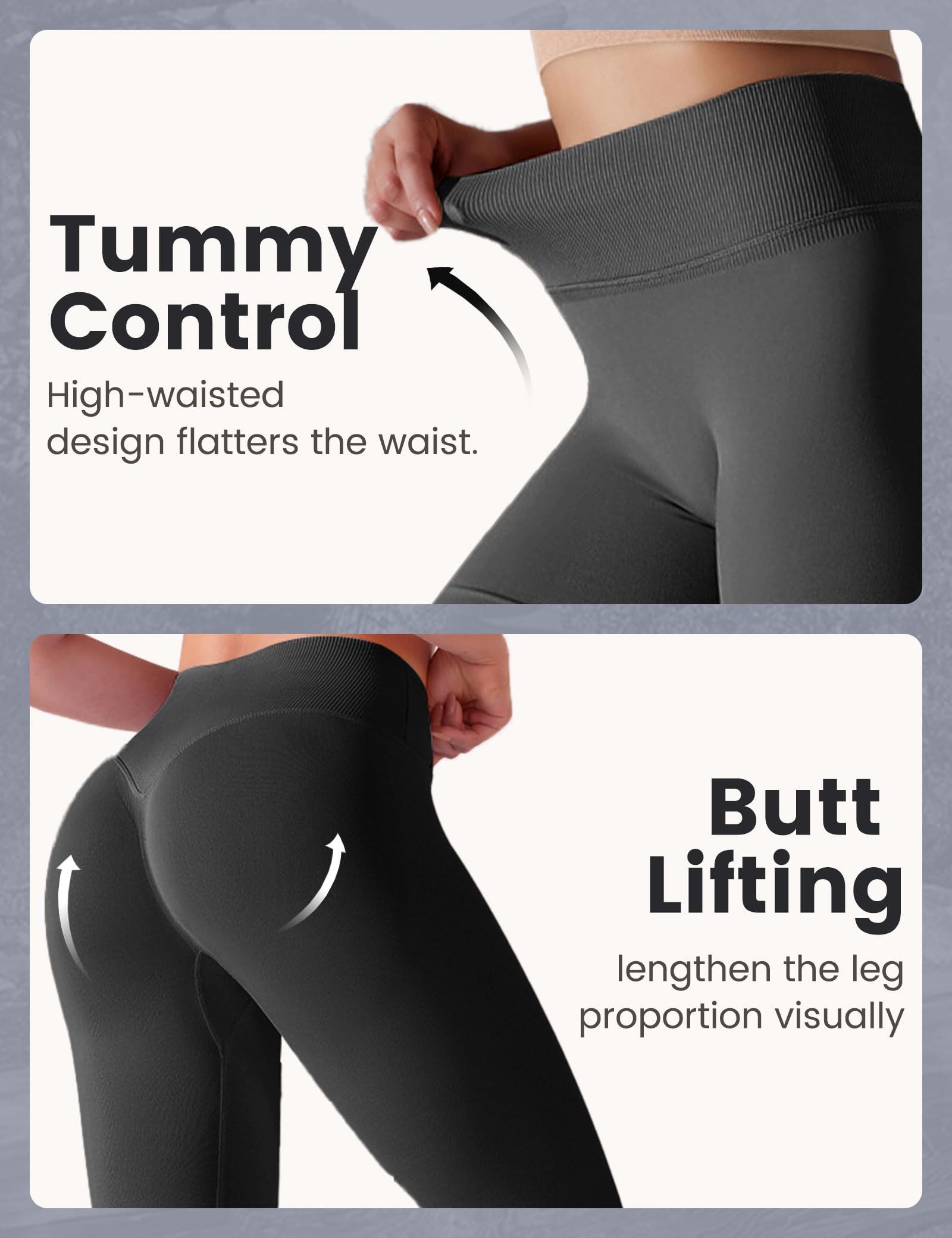 Yoga Pants - Cropped High-waisted Seamless Solid Color Yellow-brown